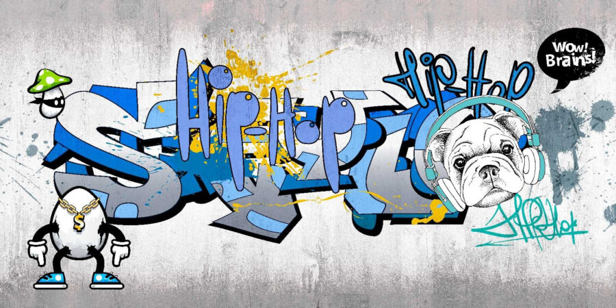 Fotobehang Graffiti op een muur - Afbeelding 5