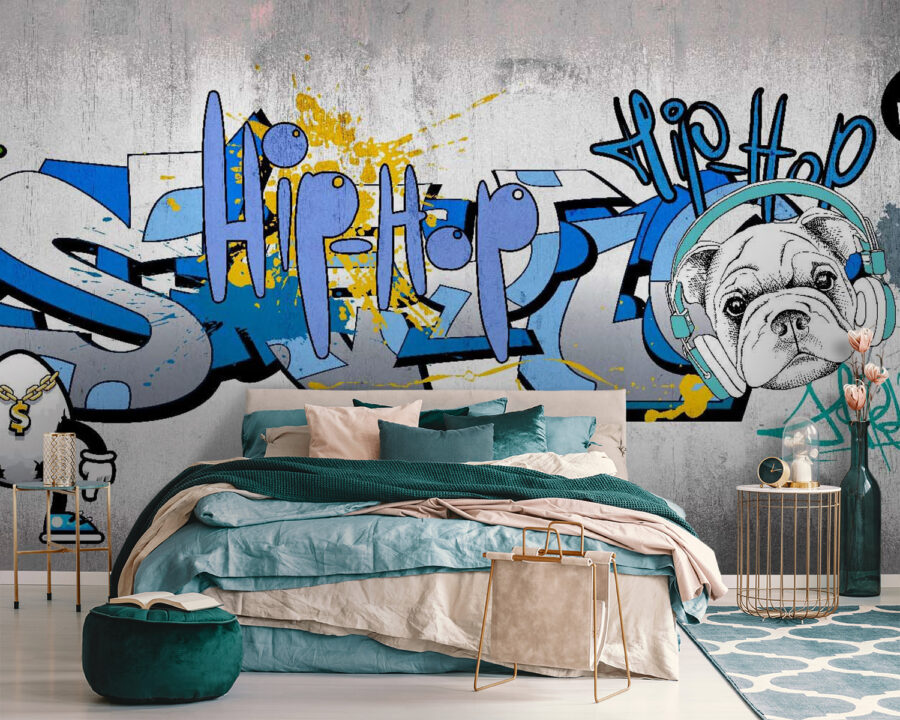 Fotobehang Graffiti op een muur - Afbeelding 2