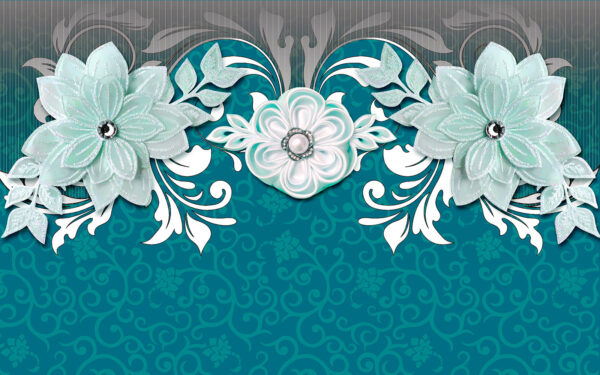 Blauw en wit bloemmotief u35763p 600x375 - Blauw en wit bloemmotief - tegory
