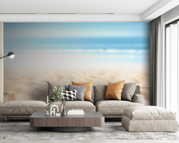 Zandstrand met blauwe lucht Zandstrand met blauwe lucht
