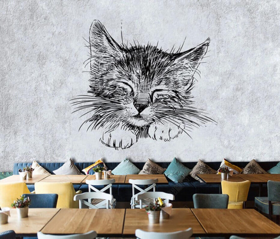 Tekening van een kat