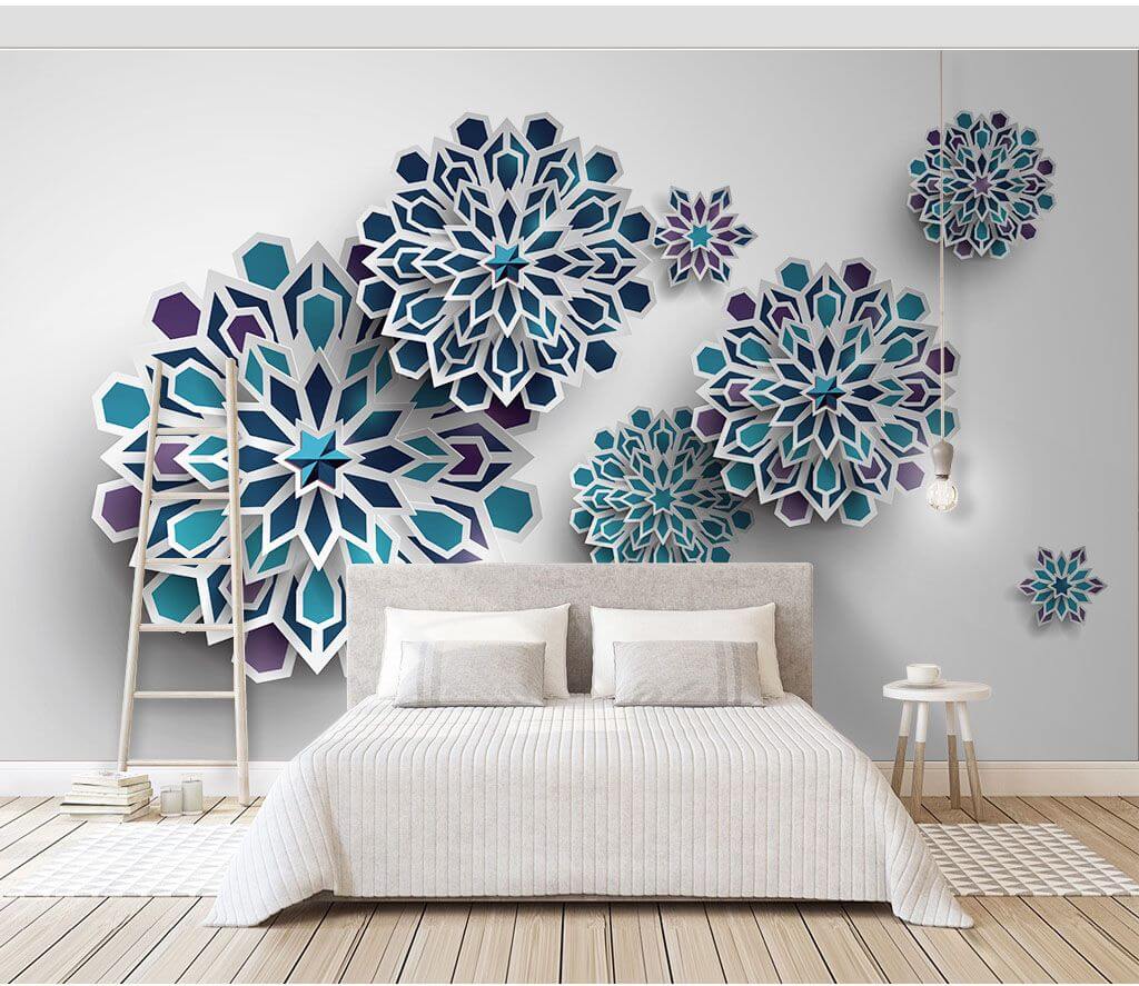 u43560pib1m - Groep blauwe en witte bloemen - tegory