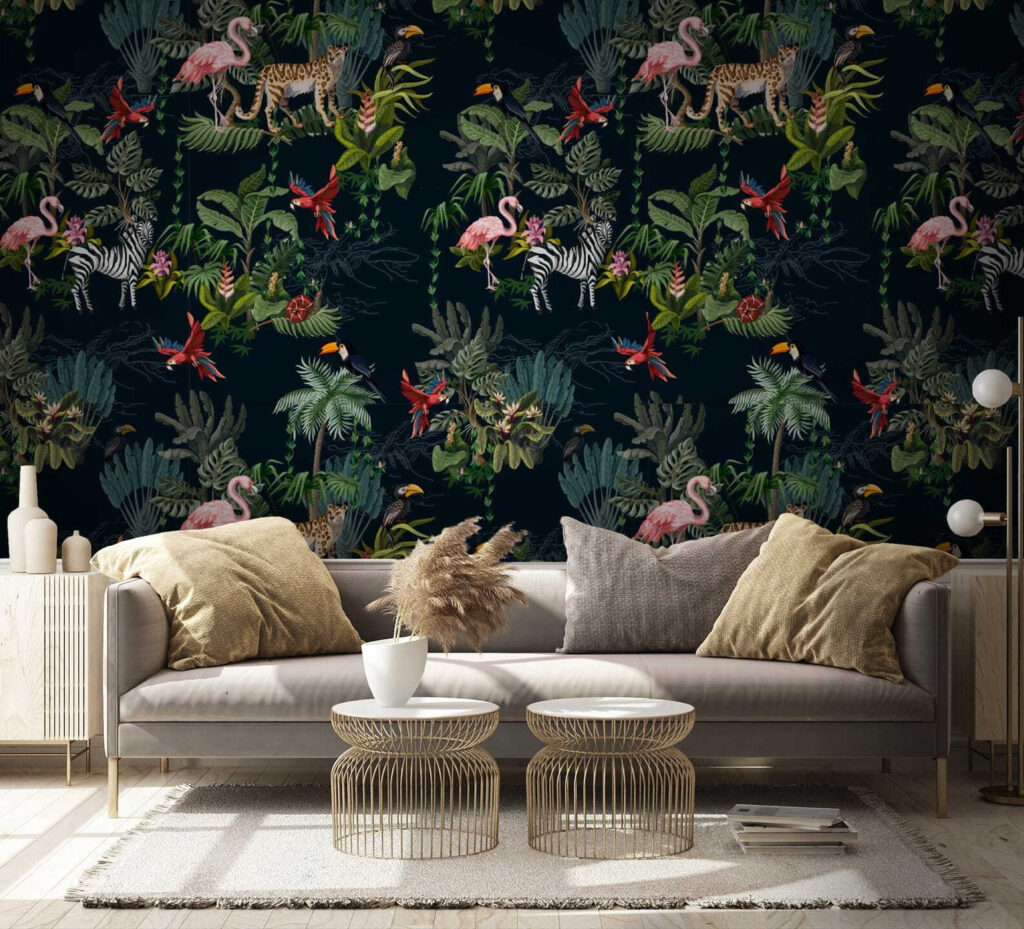 u52521pig1 1024x929 - Patroon van flamingo's en zebra's - tegory