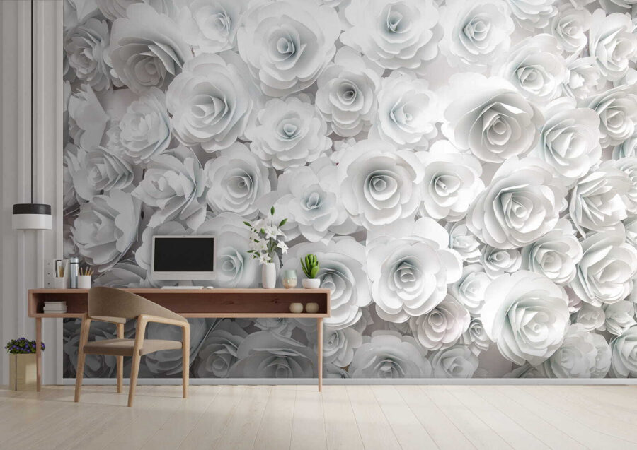 Groep witte bloemen Groep witte bloemen