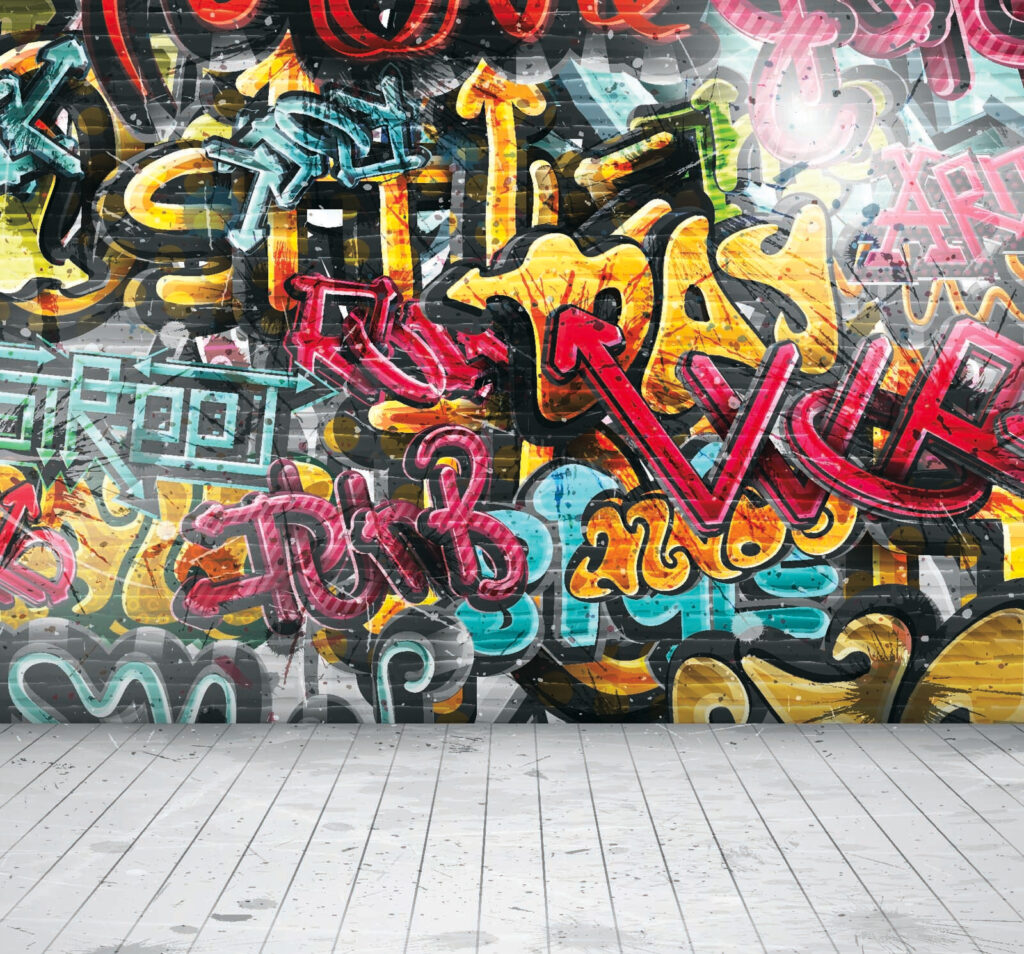 Muur met graffiti Muur met graffiti