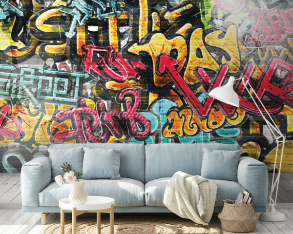 Wall with graffiti on it Wall with graffiti on it