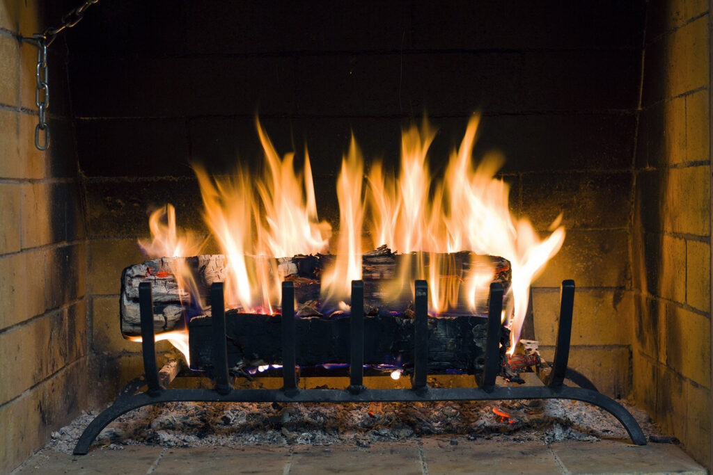 Wall murals Fire in a fireplace Wall murals Fire in a fireplace