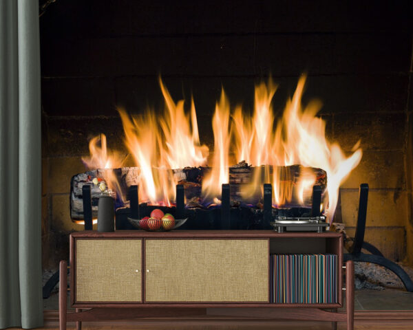 Wall murals Fire in a fireplace Wall murals Fire in a fireplace
