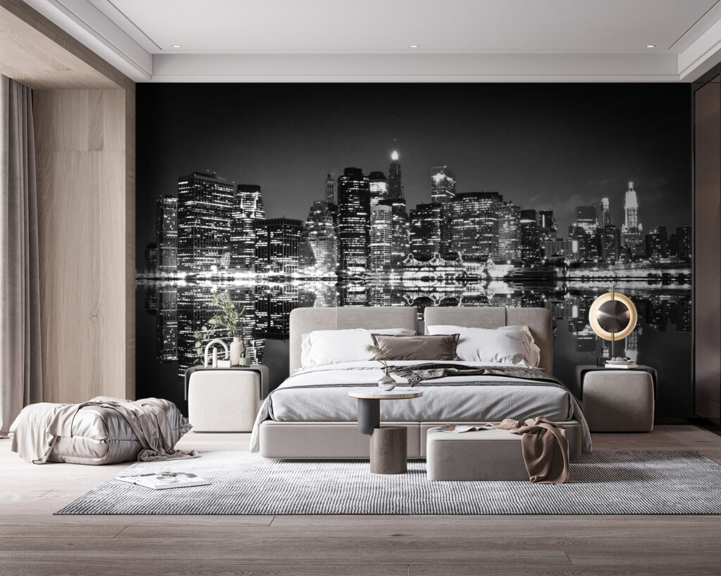 Skyline van de stad bij nacht met lichten die reflecteren op het water u56970pib114 1024x819 - Skyline van de stad bij nacht met lichten die reflecteren op het water - tegory