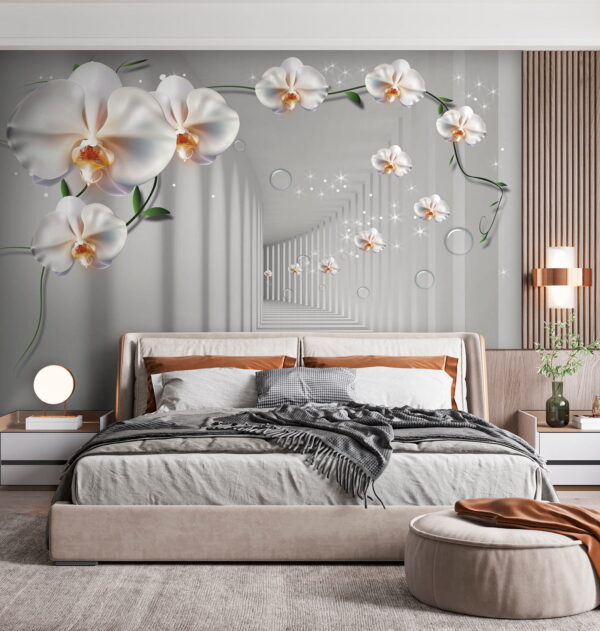 Witte bloem op witte achtergrond Witte bloem op witte achtergrond