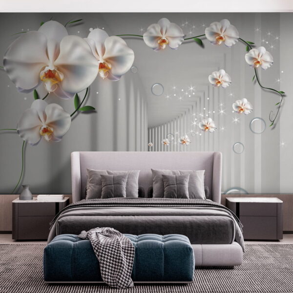 Witte bloem op witte achtergrond Witte bloem op witte achtergrond