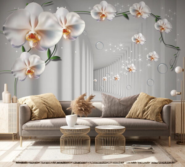 Witte bloem op witte achtergrond Witte bloem op witte achtergrond