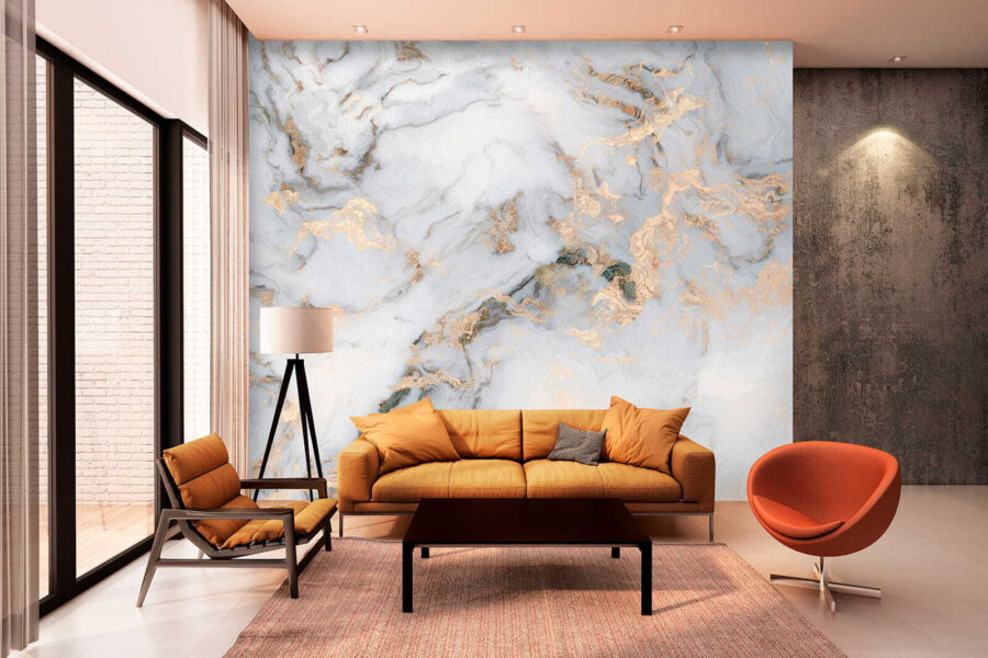 Elegant marmer met metallic aderen