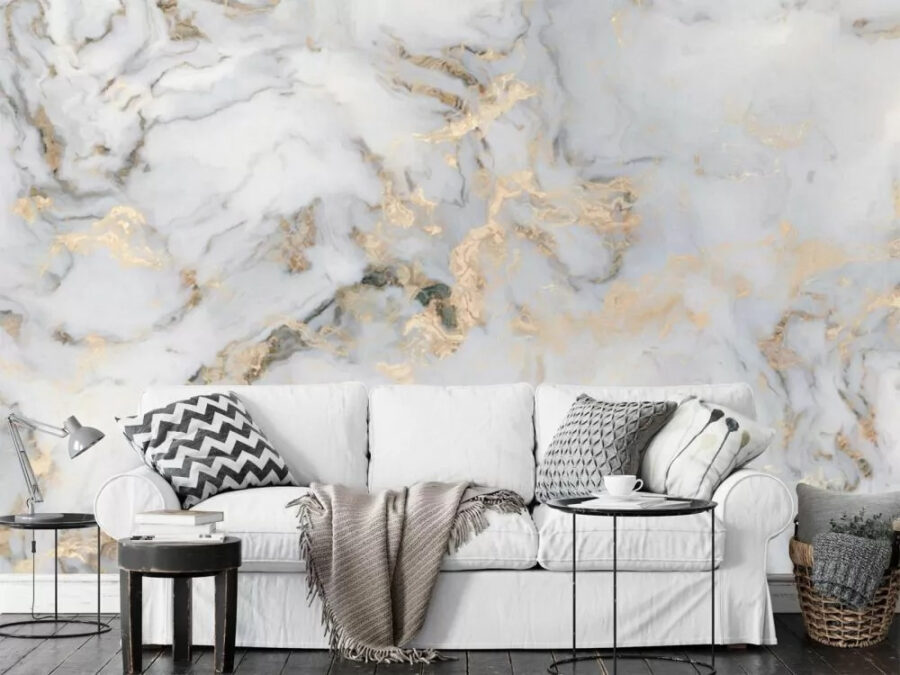 Elegant marmer met metallic aderen
