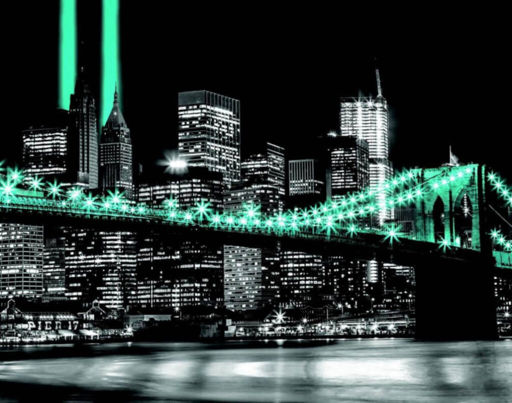 Brug met verlichting Brug met verlichting
