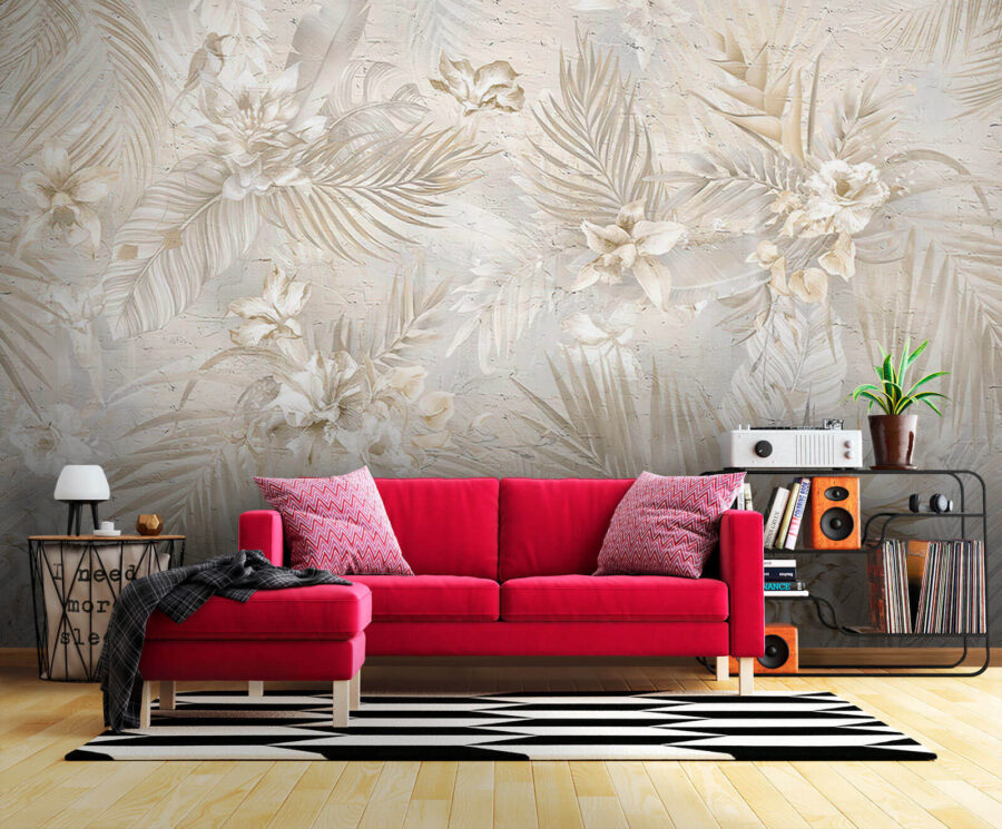 Elegant bloemenpatroon in zachte tinten