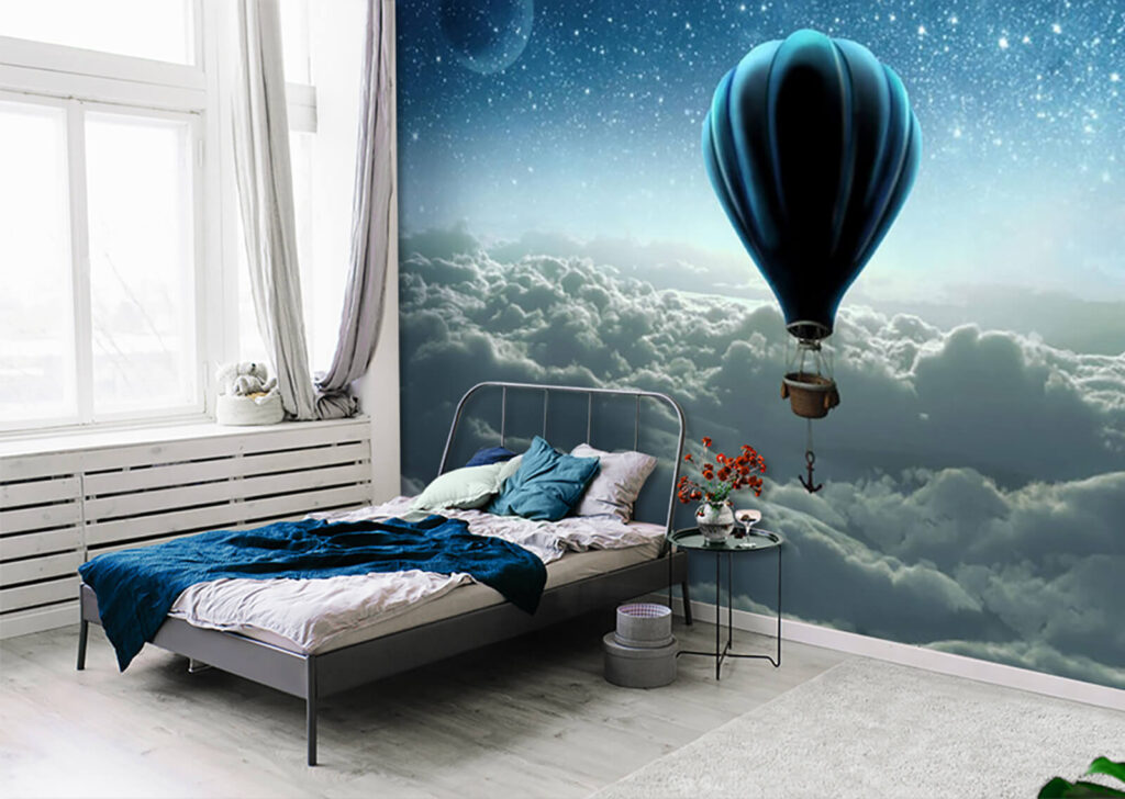 Hot air balloon in the sky