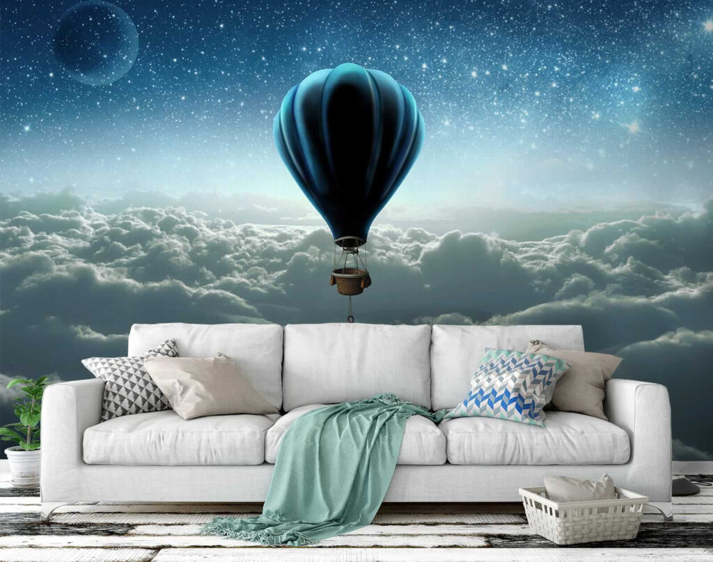 Hot air balloon in the sky