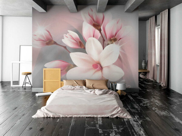 Fotobehang Zachte bloemblaadjes in een zachte omhelzing (Artikelnummer: u70594) Fotobehang Fotobehang Zachte bloemblaadjes in een zachte omhelzing (Artikelnummer: u70594)