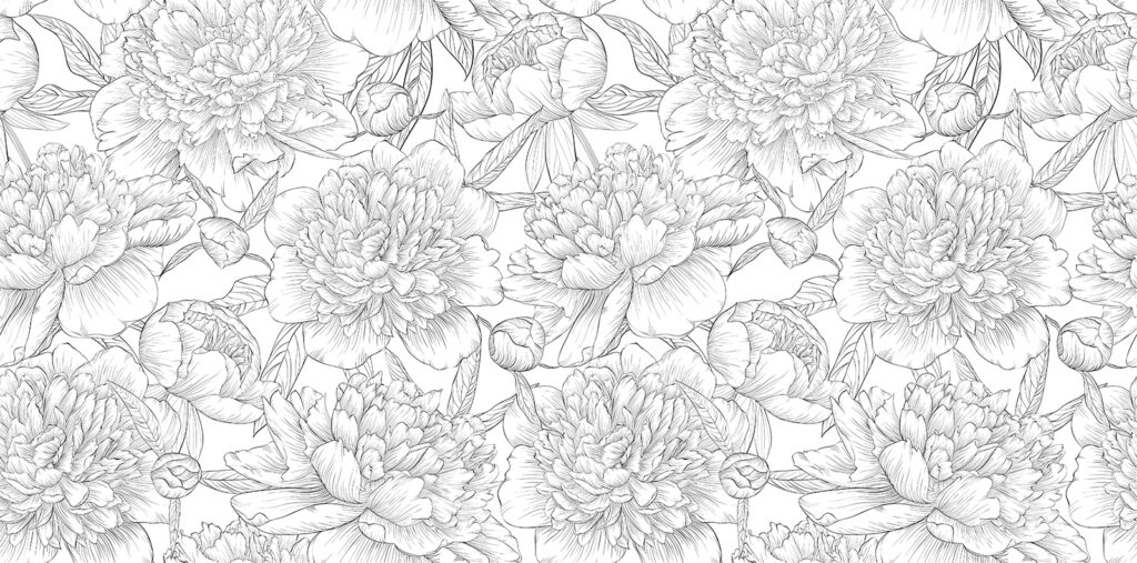 Patroon van bloemen en bladeren Patroon van bloemen en bladeren