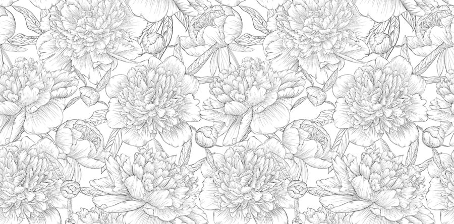 Patroon van bloemen en bladeren Patroon van bloemen en bladeren