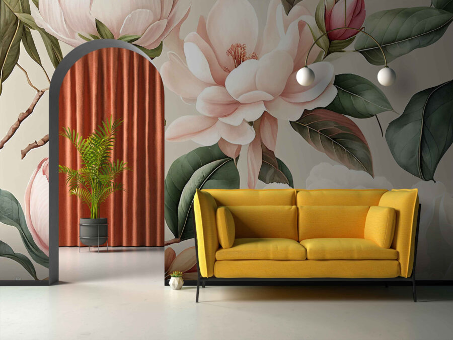 Elegante bloemen in zachte pastelkleuren.