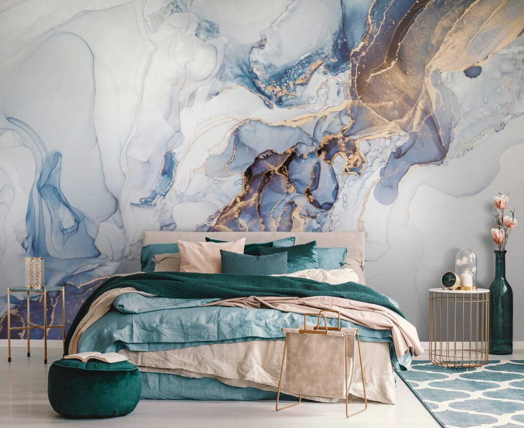 Soft blue and white abstract art Soft blue and white abstract art