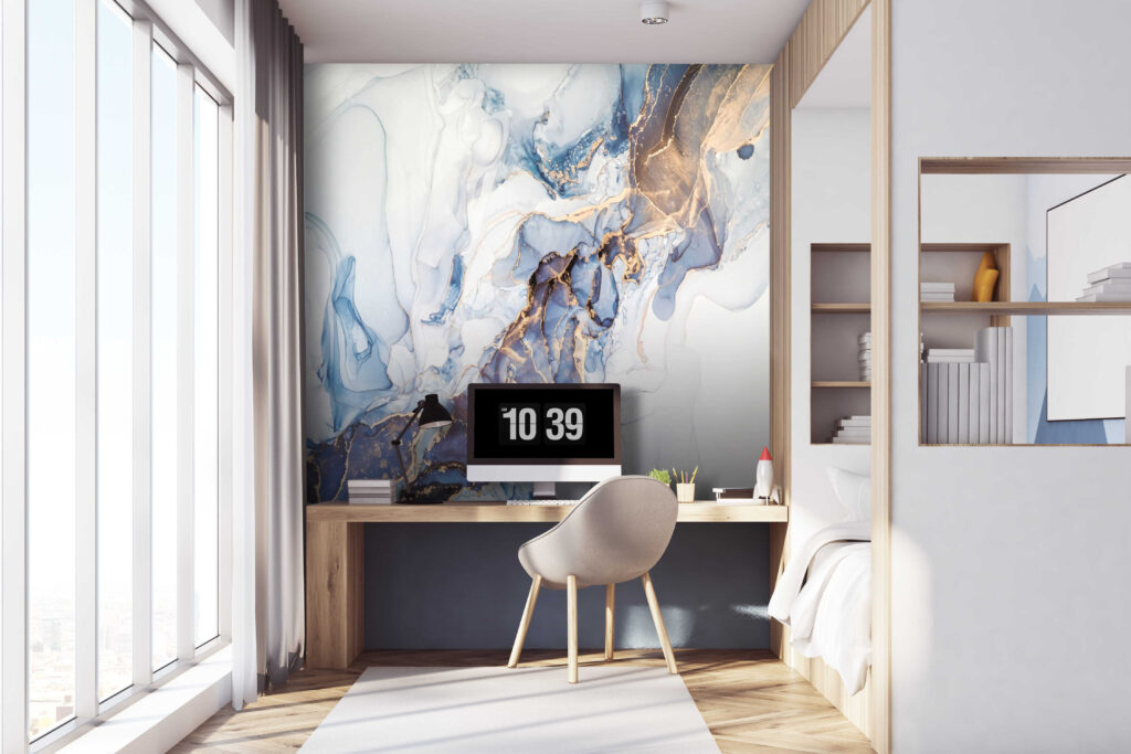 Soft blue and white abstract art Soft blue and white abstract art