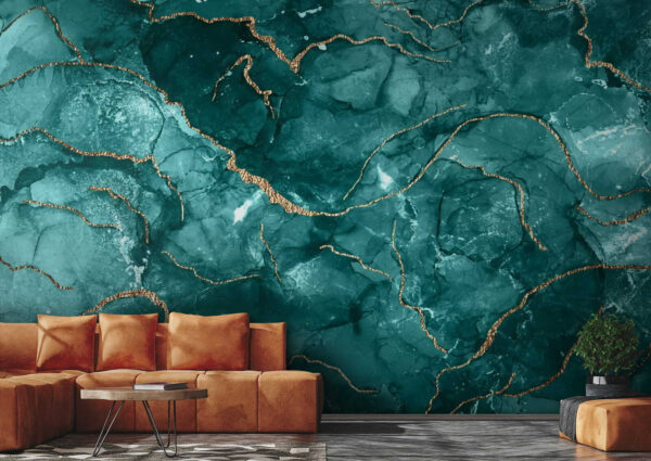 Elegant teal and warm accents design Elegant teal and warm accents design