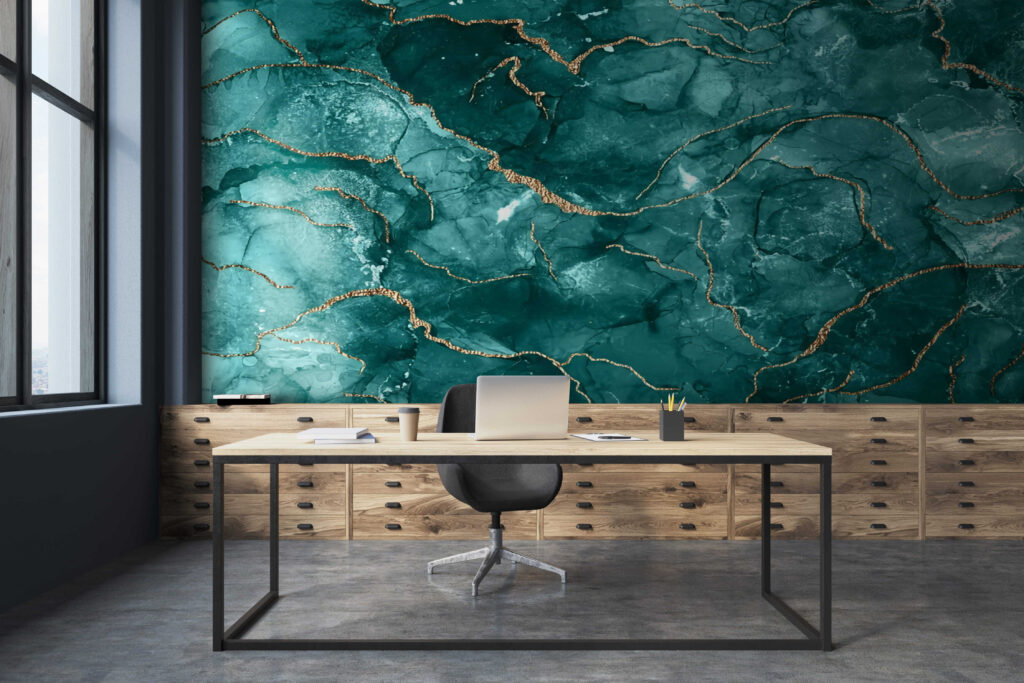 Elegant teal and warm accents design Elegant teal and warm accents design