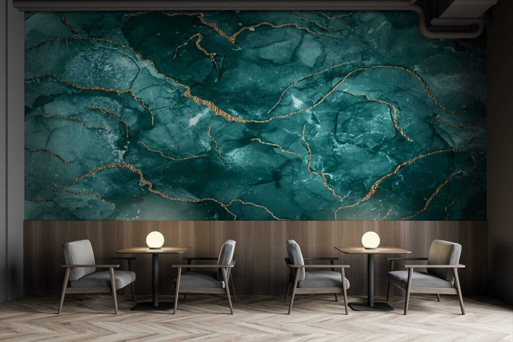 Elegant teal and warm accents design Elegant teal and warm accents design