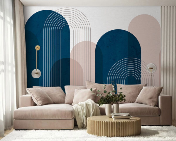 Blauwe en roze kunst Blauwe en roze kunst
