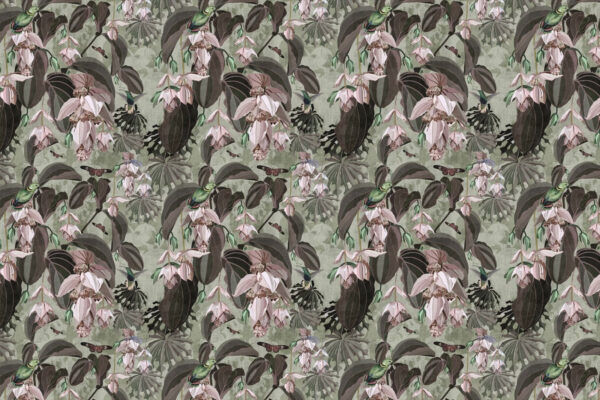 Patroon van bloemen en vogels Patroon van bloemen en vogels