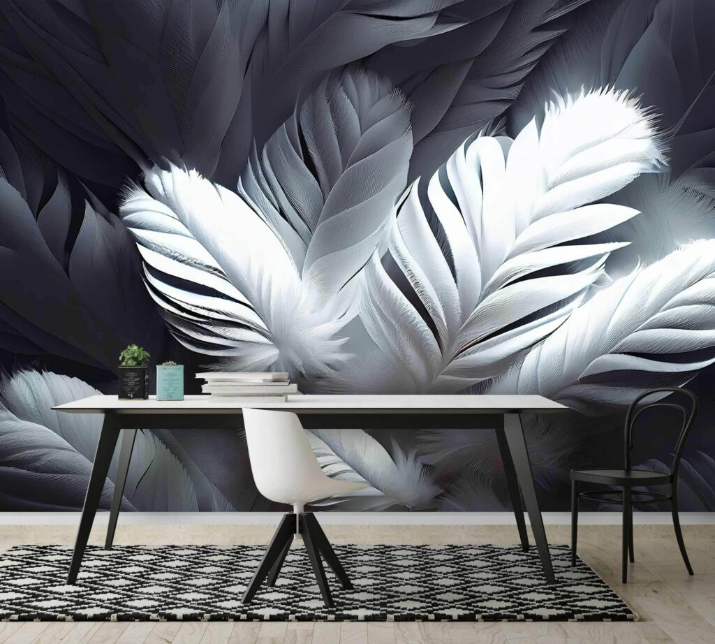 Group of white feathers Group of white feathers