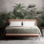 Fotobehang Groep palmbomen