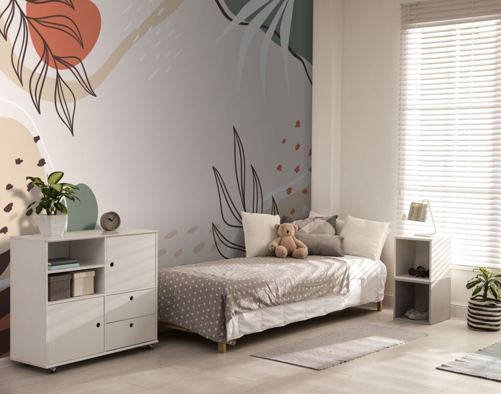 Colorful floral design on a white background