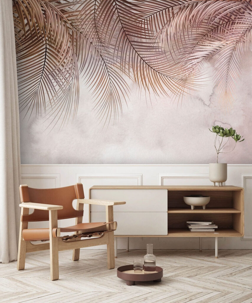 Delicate palms against a soft backdrop