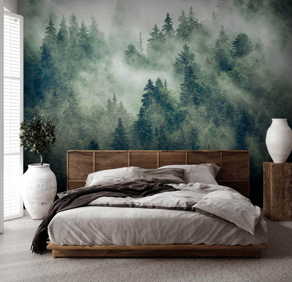 Bos van bomen met mist u73873pib1 1024x989 - Bos van bomen met mist - tegory