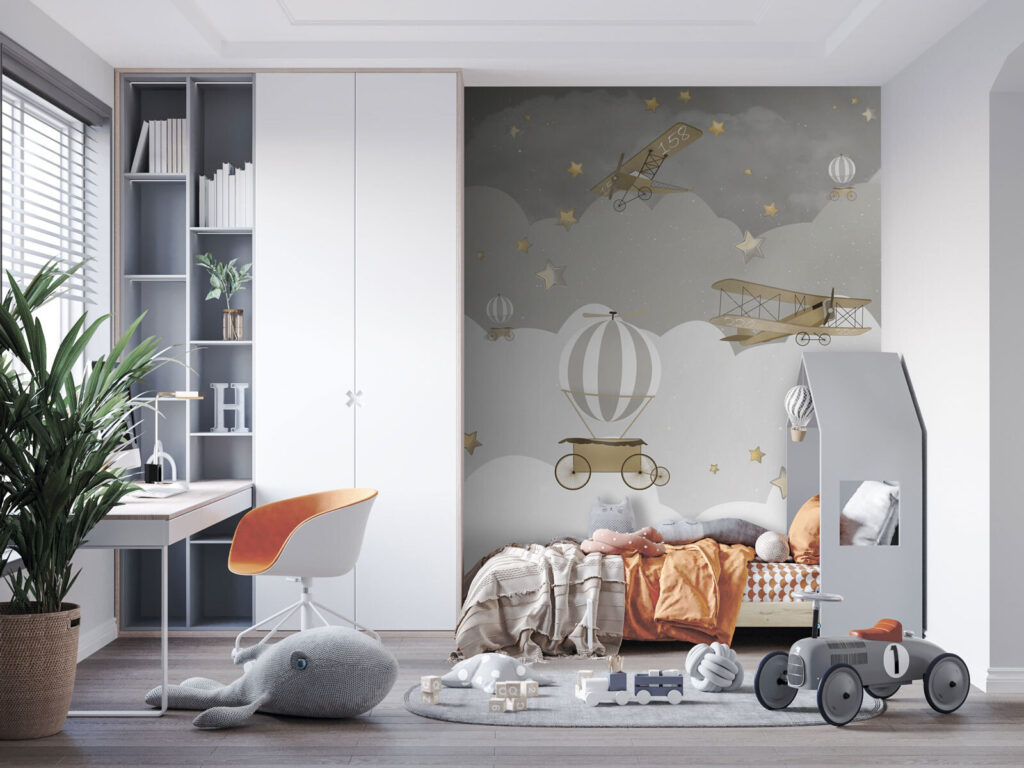 Group of airplanes in the sky Group of airplanes in the sky