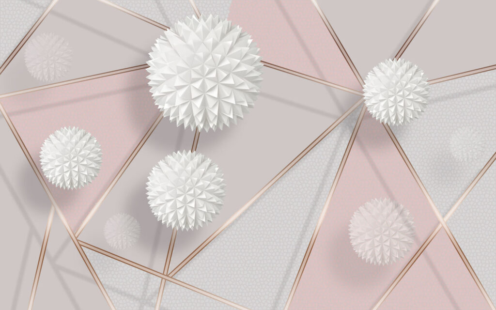 Wit en roze geometrisch ontwerp Wit en roze geometrisch ontwerp