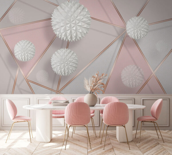 Wit en roze geometrisch ontwerp Wit en roze geometrisch ontwerp