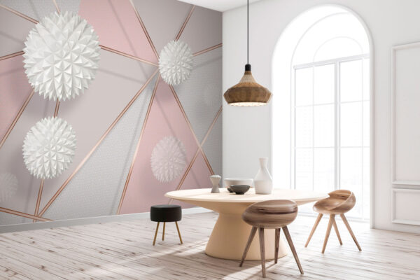 Wit en roze geometrisch ontwerp Wit en roze geometrisch ontwerp