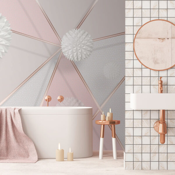 Wit en roze geometrisch ontwerp Wit en roze geometrisch ontwerp