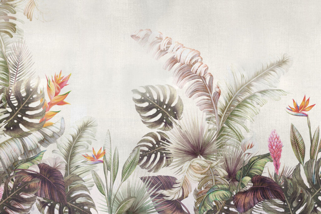 u73990p 1024x683 - Levendig tropisch gebladerte en bloemen - tegory