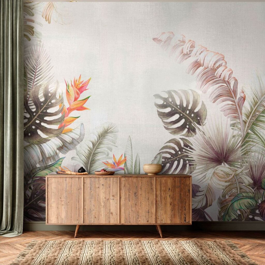 u73990pih1 1024x1024 - Levendig tropisch gebladerte en bloemen - tegory