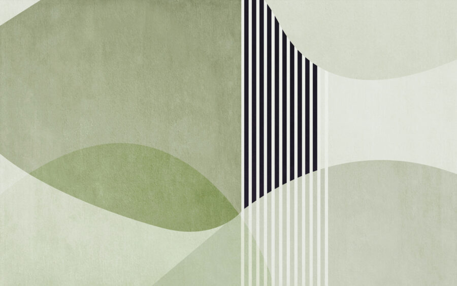 Een groen en zwart geometrisch ontwerp