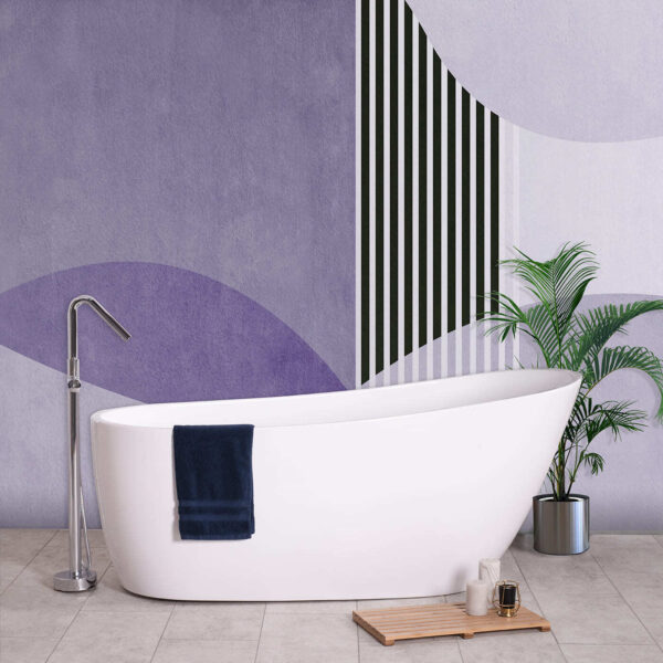 A purple and black geometric design