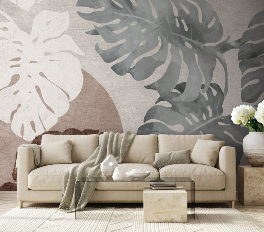 Elegant gebladerte in monochrome tinten