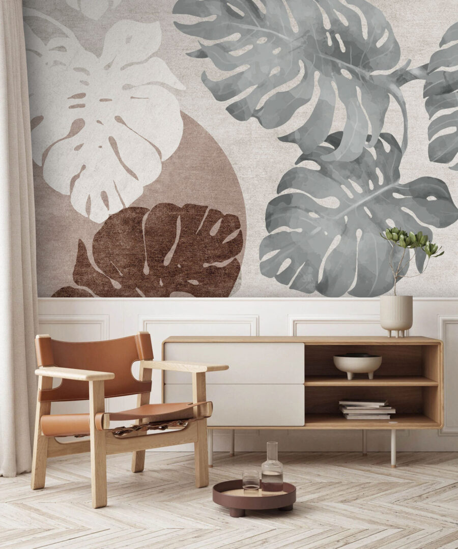 Elegant gebladerte in monochrome tinten