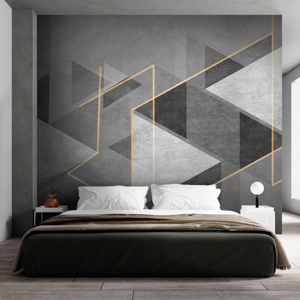 Grey and white geometrical design